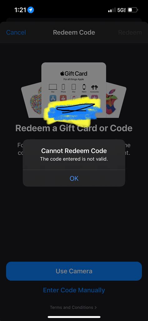 Apple Gift Card Code Is Not Valid Apple Community