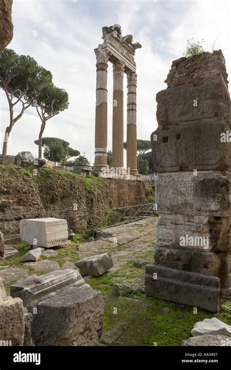 Tempel Der Venus Genetrix Auf Dem Forum Des Caesar Rom Stockfotografie