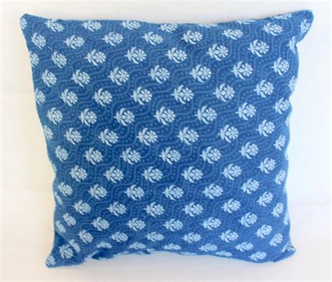 blue khushi handicraft hand block print cushion cover size 16 x 16 inch packaging type poly