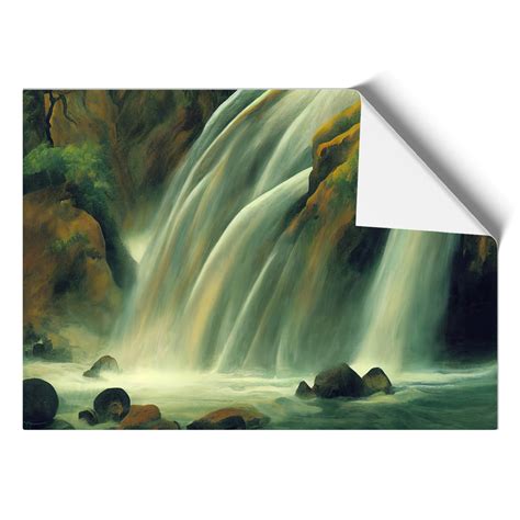 Glorious Waterfall Wall Art Print Framed Canvas Picture Poster Decor