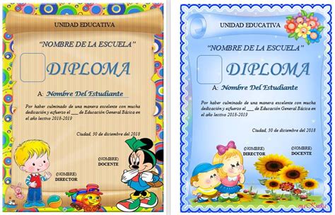 Diplomas Para Niños Para Editar En Word Descargar Hábitos De Niños Ef7