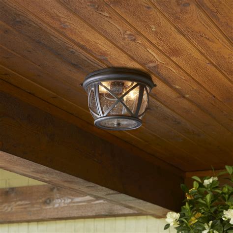 The studio light can also be shifted up or down (distance from the ceiling) depending on what you are illuminating. Outdoor Flush-Mount Ceiling Light. | Ceiling mount light ...