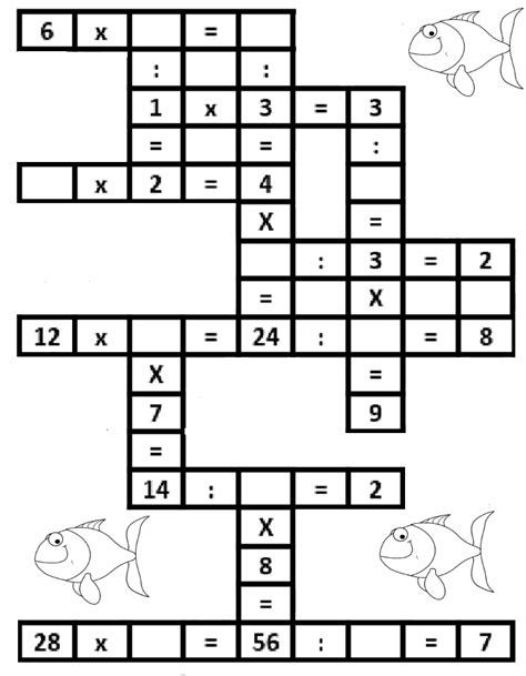Division Math Crossword
