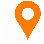 Map Maps Icono Transparent Push Orange Location
