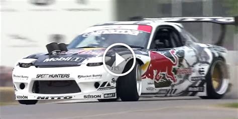 Mad Mike Drifting With His Awesome Red Bull Mazda Rx7