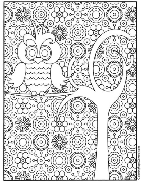 Owl 02 Coloring Page Coloring Page Central