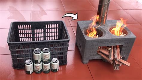 Amazing Creative Wood Stove From Cement And Plastic Barrels - DIY