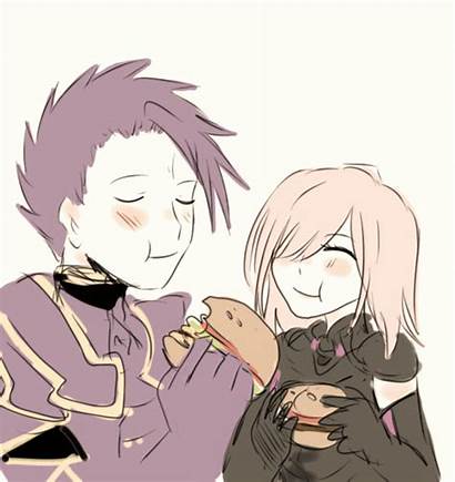 Anime Eating Lancelot Sketch Burgers Lac Burger