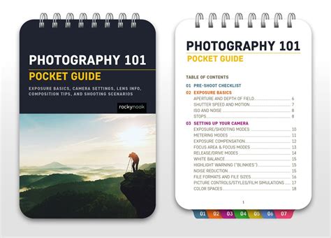 Photography 101 Pocket Guide Exposure Basics Camera Settings Lens