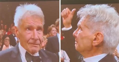 Harrison Ford Brought To Tears As Hes Met With Minute Standing