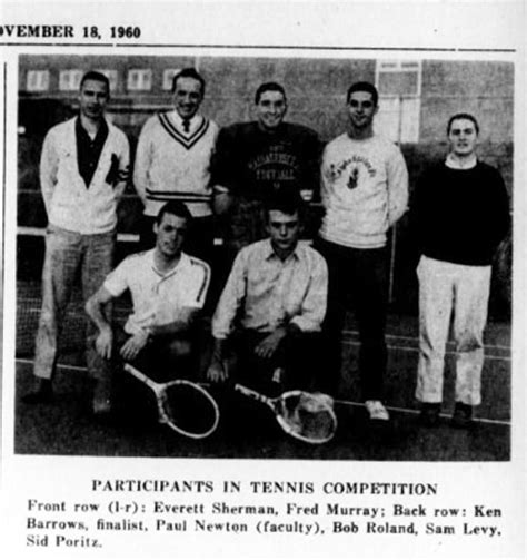 1960 Mens Tennis Singles Recreation And Wellbeing