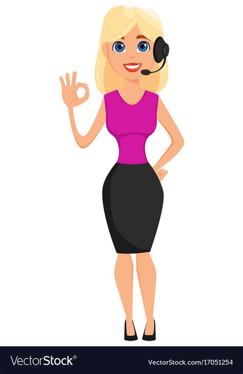 Business Woman Cartoon Character Cute Blonde Vector Image