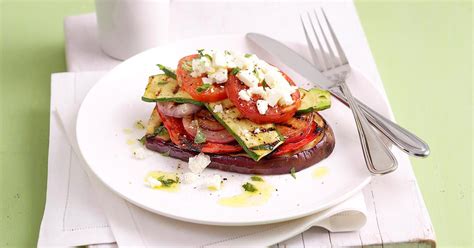 Grilled Vegetable Stack With Feta New Zealand Womans Weekly Food