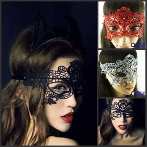 Lace Diamond Women Masquerade Masks Costume Party Hood Halloween Masks