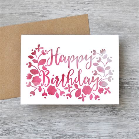 Happy Birthday Paper Cut Greeting Card By Mint Nifty