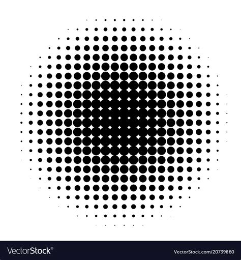 Circle In Halftone Halftone Dot Pattern Royalty Free Vector