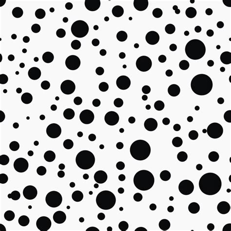 Premium Ai Image Seamless Black And White Polka Dot Pattern Vector