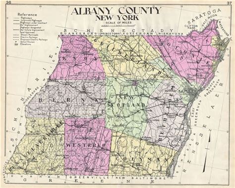 Albany County Ny Map Cities And Towns Map