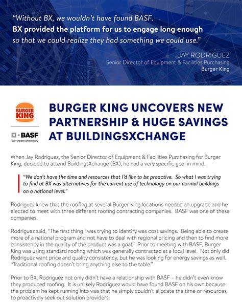 Case Study Burger King — Verticalxchange Better Hosted Buyer Meetings