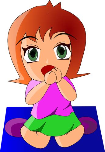 Girl Scared Cartoon Png Clip Art Library