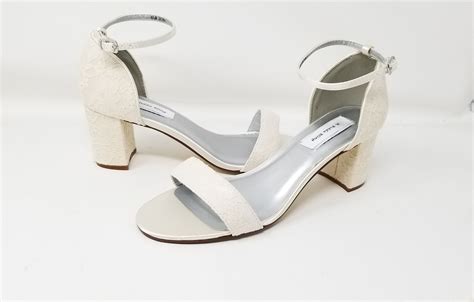Ivory Wedding Shoes With Block Heel Ivory Bridal Shoes With Etsy
