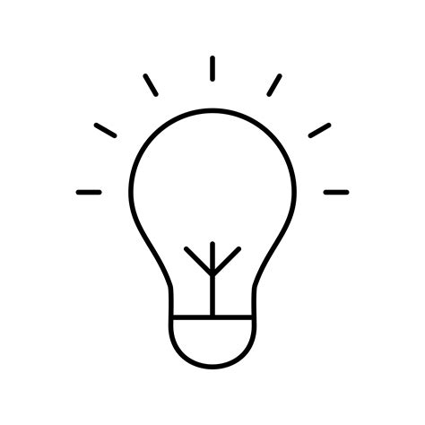 Light Bulb Line Icon Vector Art Icons And Graphics For Free Download