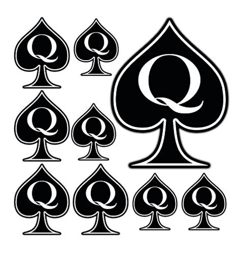 5 sheet queen of spades temporary tattoo pack total 45 qos tattoos buy online in andorra at