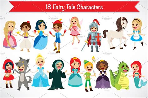18 Fairy Tale Characters Custom Designed Illustrations ~ Creative Market