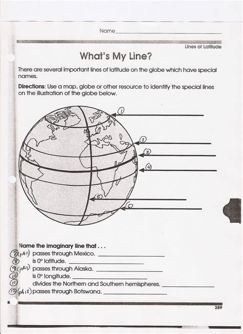 5th Grade Free Printable Latitude And Longitude Worksheets
