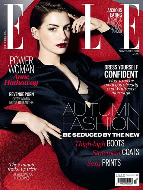 Anne Hathaway In Elle Magazine November Uk 2014 Issue Hawtcelebs