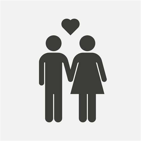 Couple Vector Icon Isolated On White Background Man Woman And Heart Sign 6059993 Vector Art At