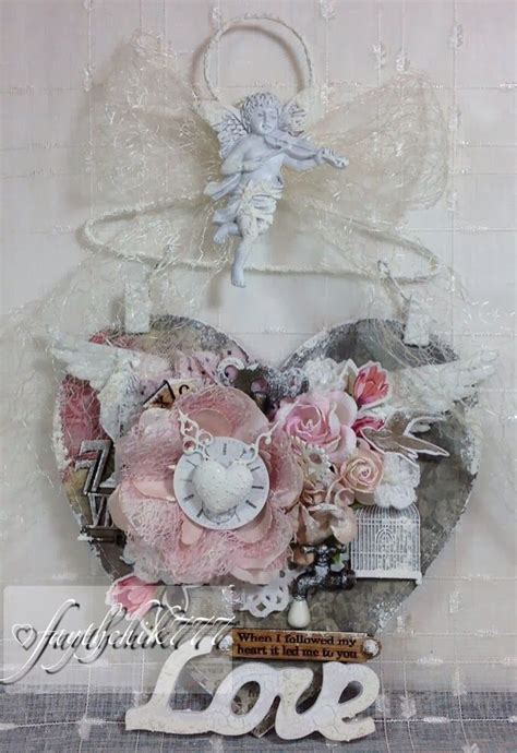Fayth By Design Shabby Chic Hearts Hanging Art Heart Wall Hanging