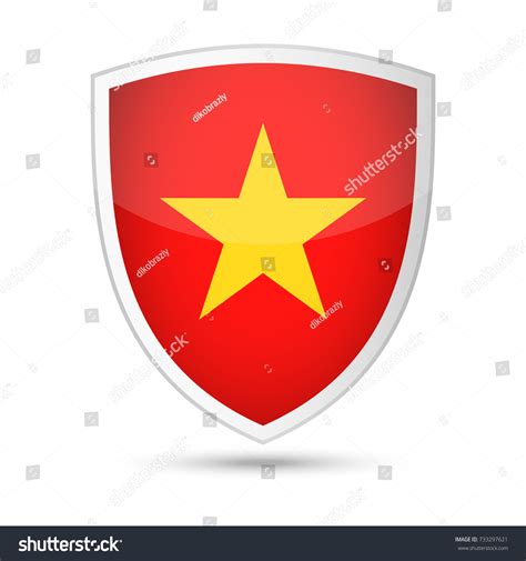 Vietnam Flag Vector Shield Icon Illustration Stock Vector Royalty Free