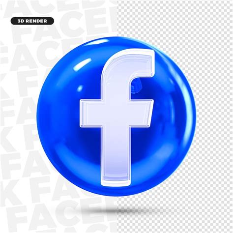 Premium Psd 3d Facebook Logo Icon For Compositon Premium Psd
