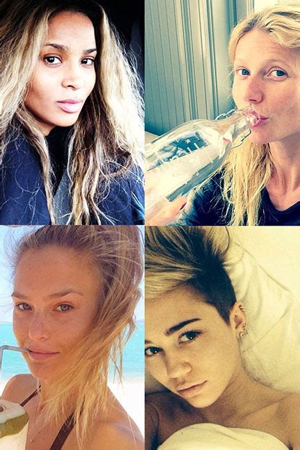 Celebrities Go Bare In No Makeup Selfies