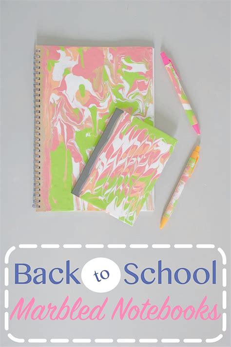 Back To School Marbled Notebooks Back To School Crafts For Kids