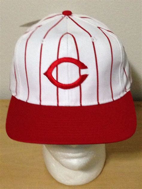 Cincinnati Red Competitors Major League Baseball Pin Stripes Cap Hat On
