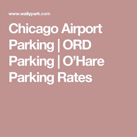 Parking is available from rm1 for the first hour, followed by rm1 for every subsequent hour after that. Chicago Airport Parking | ORD Parking | O'Hare Parking ...