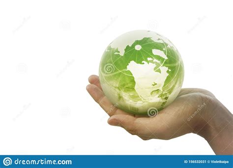 Globe Earth In Hand Holding Our Planet Glowing Earth Image Provided