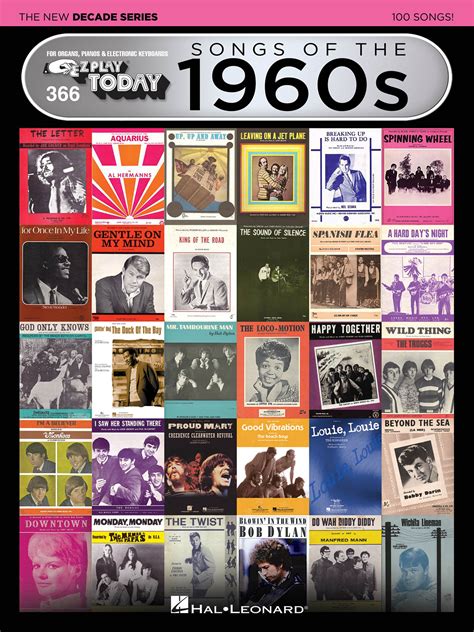 Songs Of The 1960s The New Decade Series Hal Leonard Australia