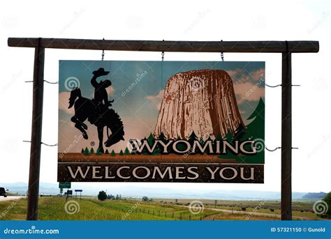 Welcome To Wyoming Stock Photo Image Of Dakota Wyoming 57321150
