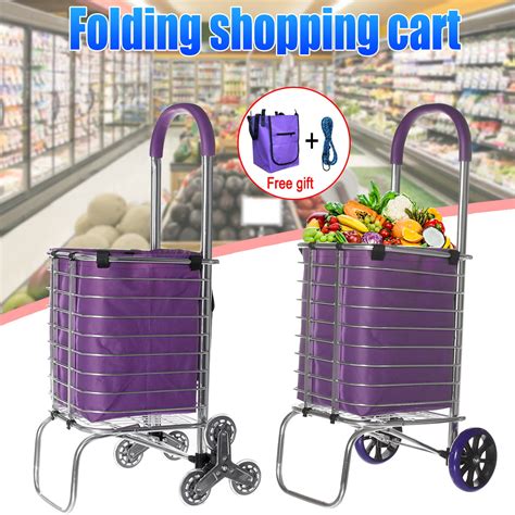 Foldable Shopping Trolley Portable Grocery Market Laundry Cartinner