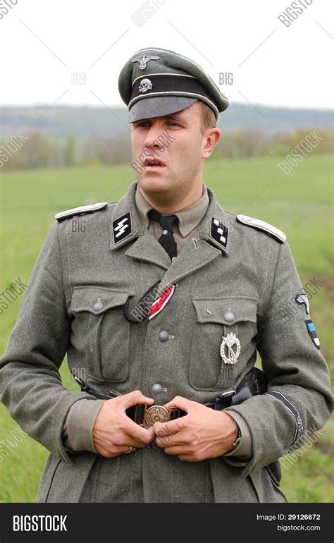 German Officer Ww2 Reenacting Image And Photo Bigstock