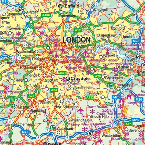 Ga naar instellingen — kwaliteit — 720p en enjoy onze reis naar engeland! Wegenkaart - landkaart Great Britain - Engeland ...