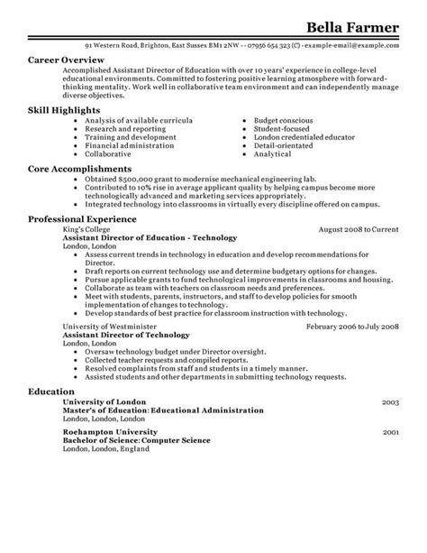 Education Assistant Director Resume Examples For 2022 Livecareer