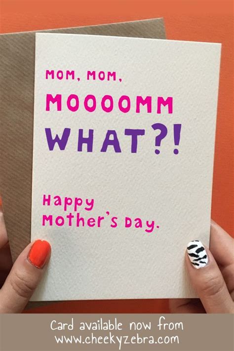 Mum Birthday Card Funny Cute Farewell Cards