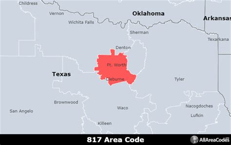 817 Area Code Location Map Time Zone And Phone Lookup