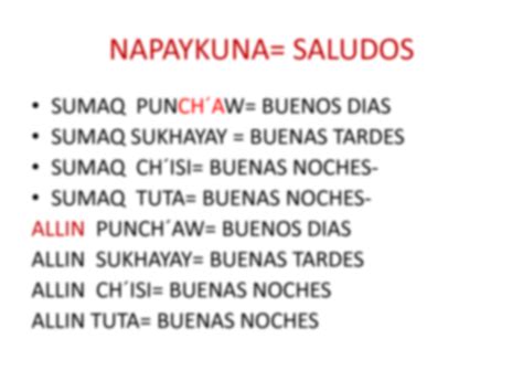 Solution Leccion Quechua 1 1 Napaykuna Saludos 1 Studypool
