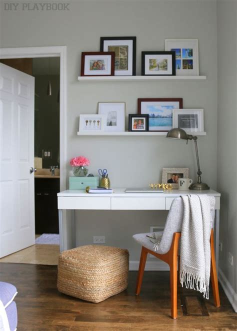 The top desk is ideal to place memorable souvenirs, work on your laptop. How to Hide Desk Cords in your Home Office | The DIY Playbook | Desk in living room, Small ...