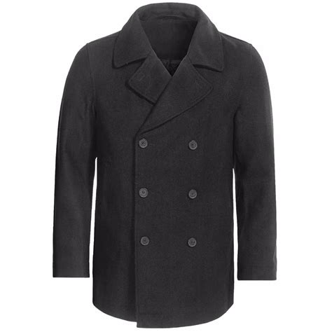 Buy Custom Made Charcoal Grey Pea Coat For Fall